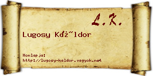 Lugosy Káldor névjegykártya